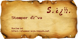 Stemper Éva névjegykártya